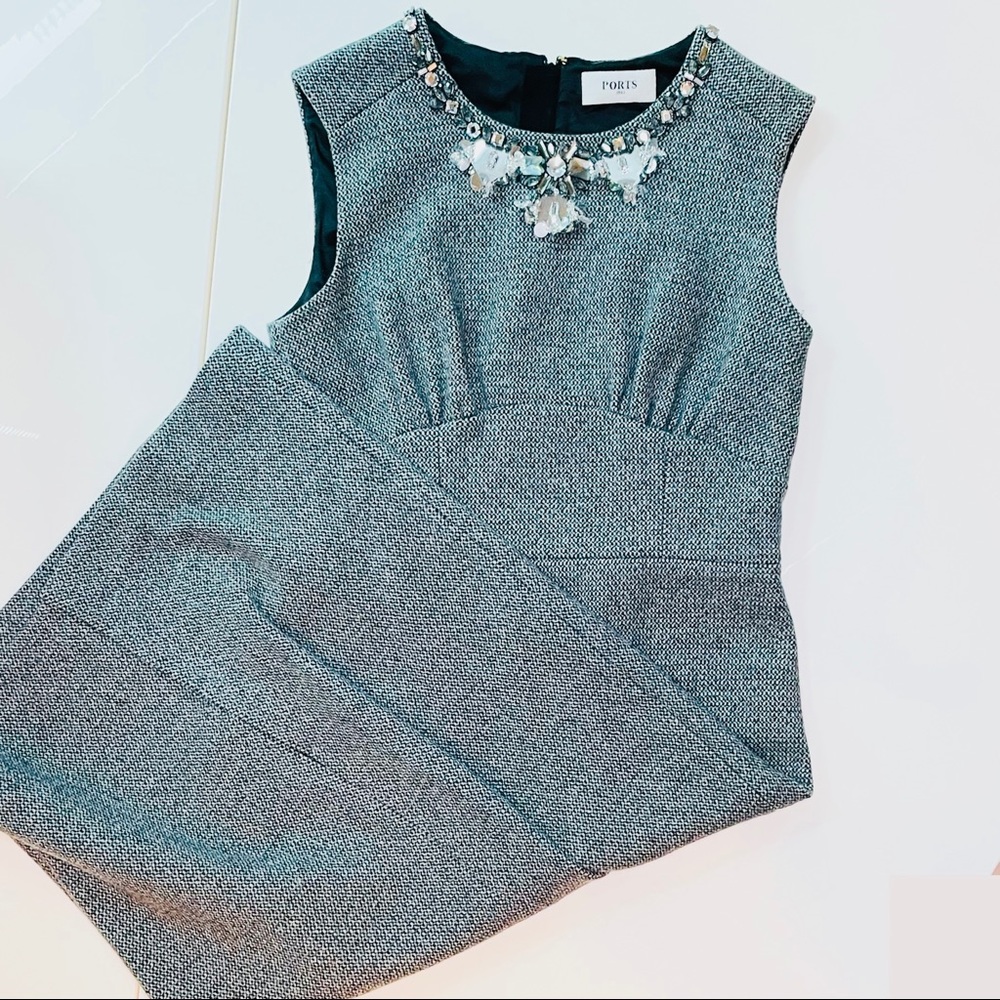 🔥Ports1961 Wool Dress with beaded neckline